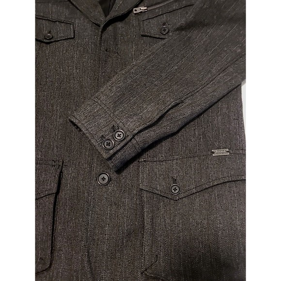 Buckle Black Label Men's Athletic Fit Utility Jacket Dark Gray Size Small EUC - Picture 8 of 16